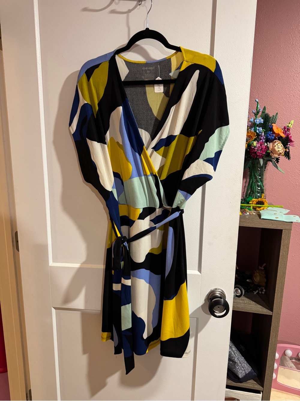 Colorblock Wrap Dress